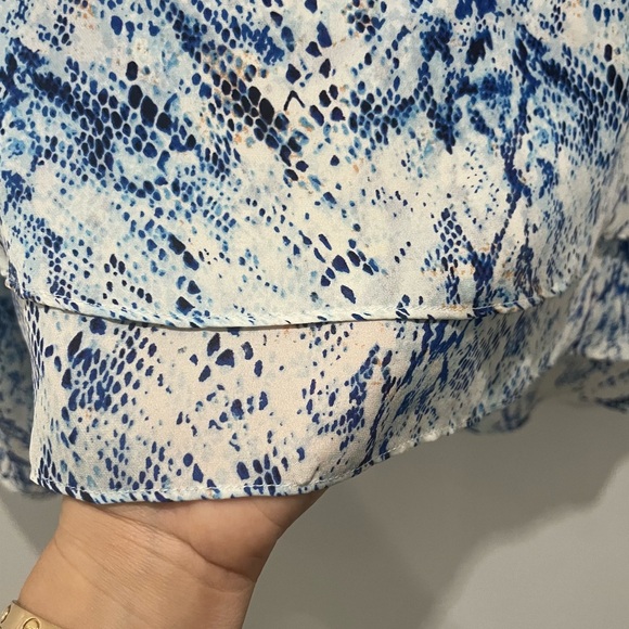 Parker Snake Skin Print 100% Silk Top Size S - Picture 7 of 10